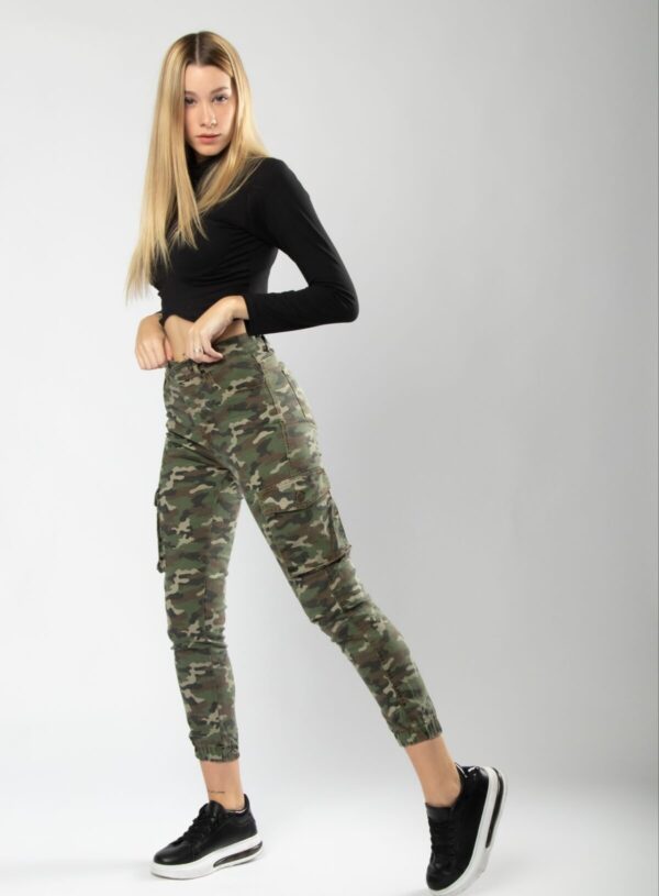 Pantalón Cargo Rígido Verde Camuflado, foto 7