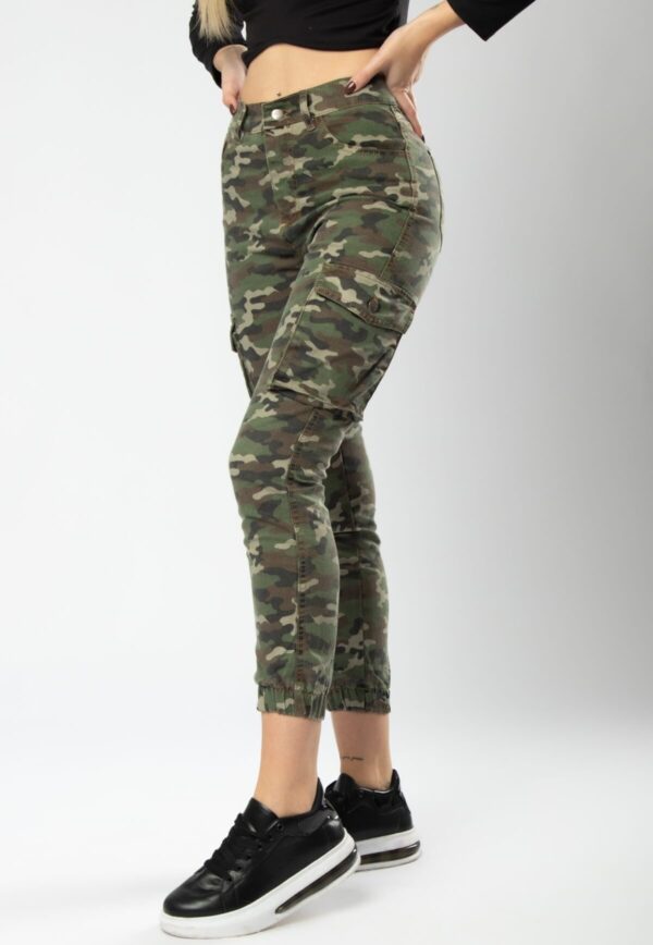 Pantalón Cargo Rígido Verde Camuflado, foto 5