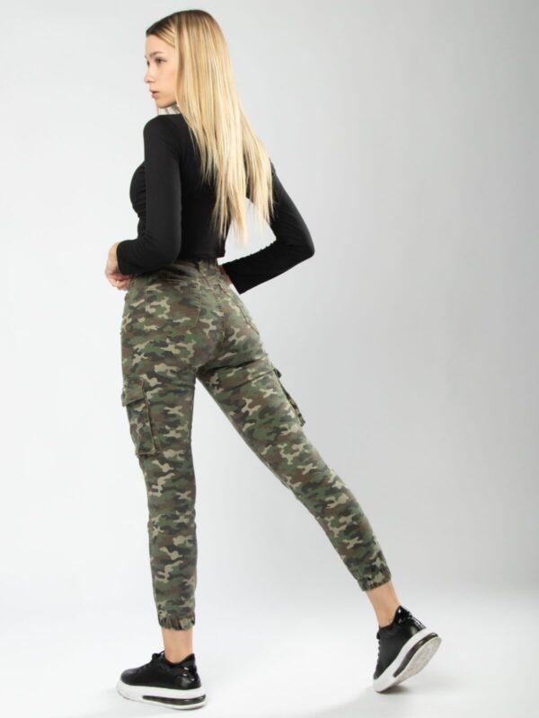 Pantalón Cargo Rígido Verde Camuflado, foto 9