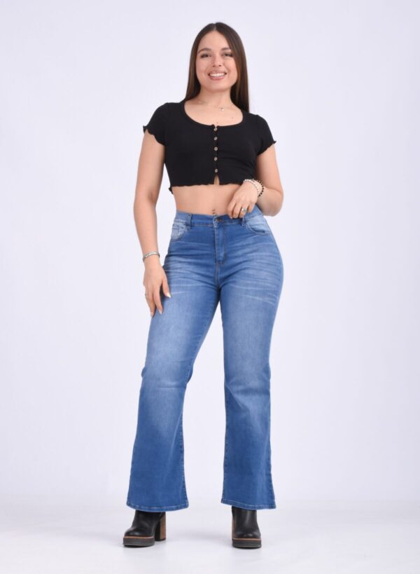 Wide Elastizado Celeste Con Bigotes, foto 5