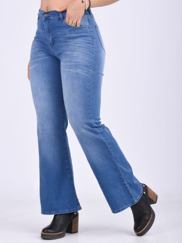 Wide Elastizado Celeste Con Bigotes