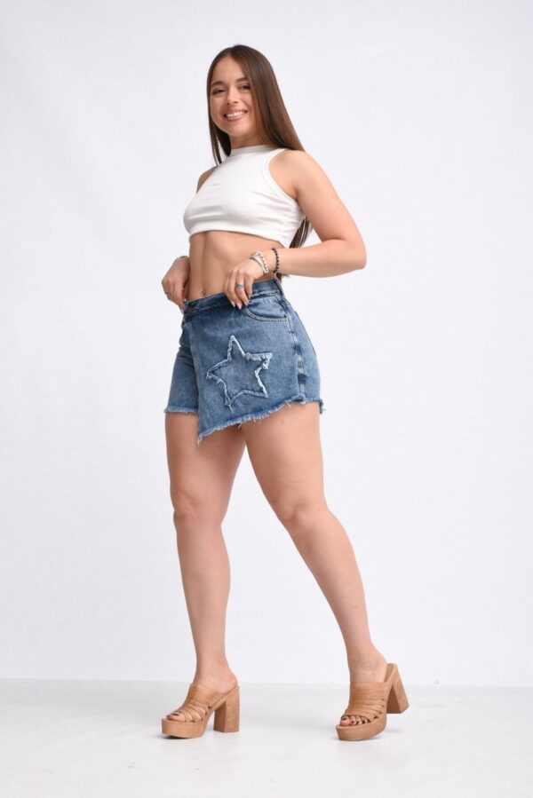 Short Pollera Rígido Azul Nevado, foto 5