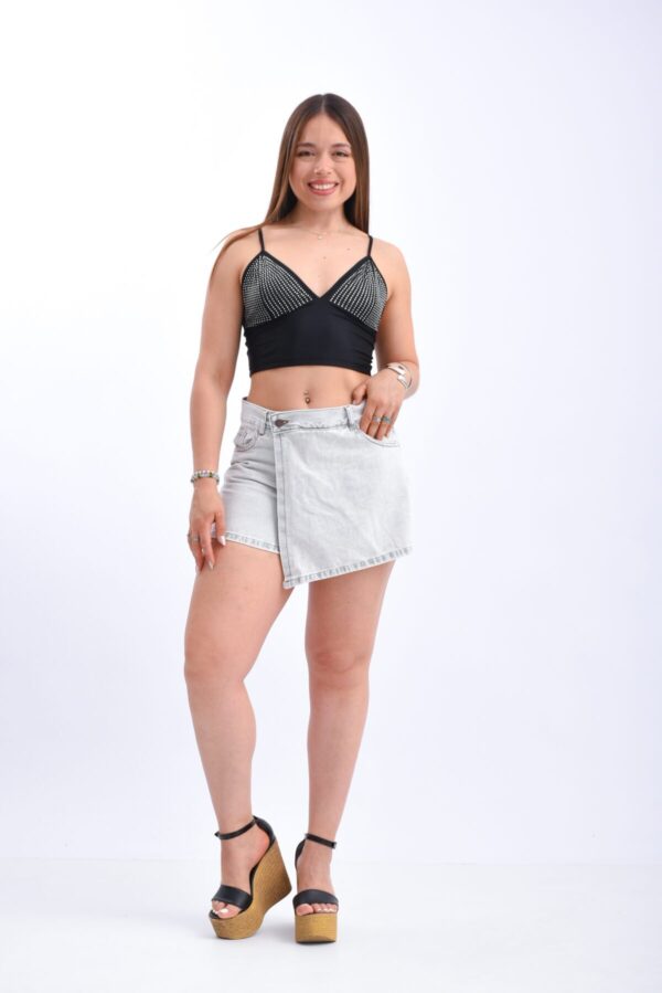 Short Pollera Rígido Grey, foto 6