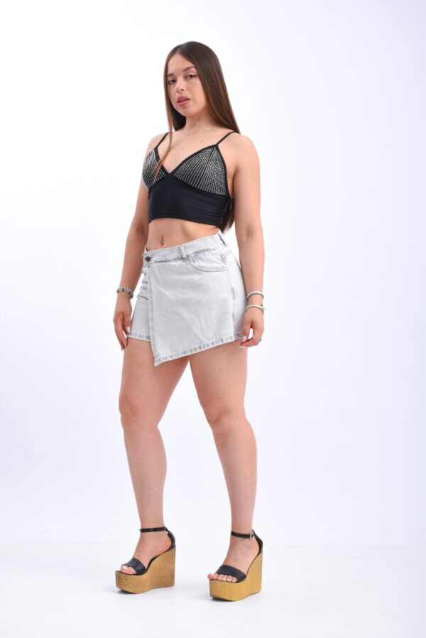 Short Pollera Rígido Grey, foto 5