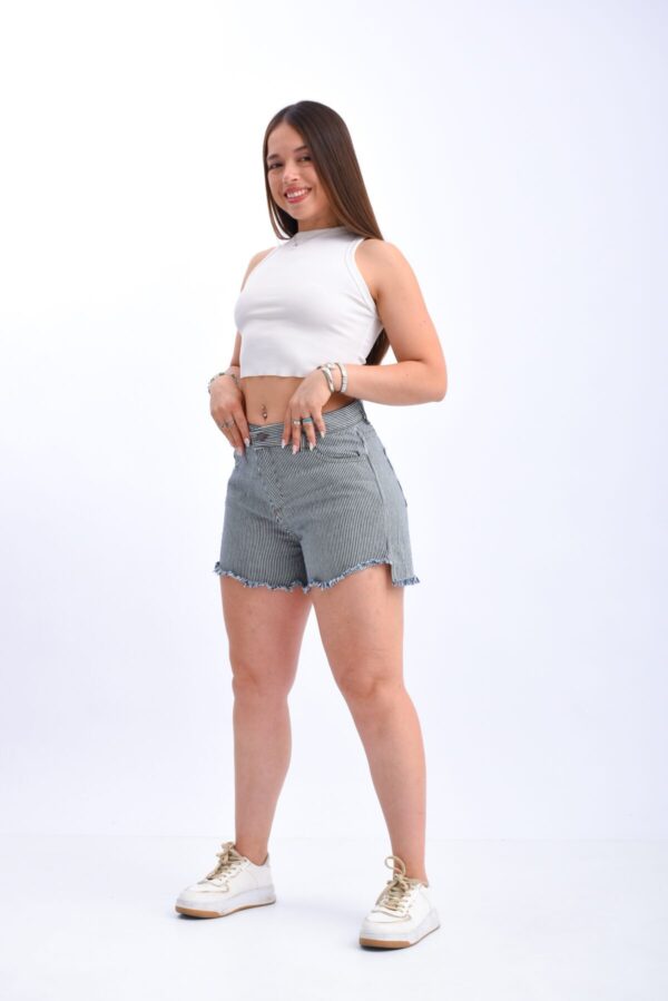 Short Rígido Azul Rayado, foto 3