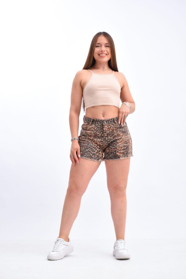 Short Rígido Marrón Animal Print, foto 5