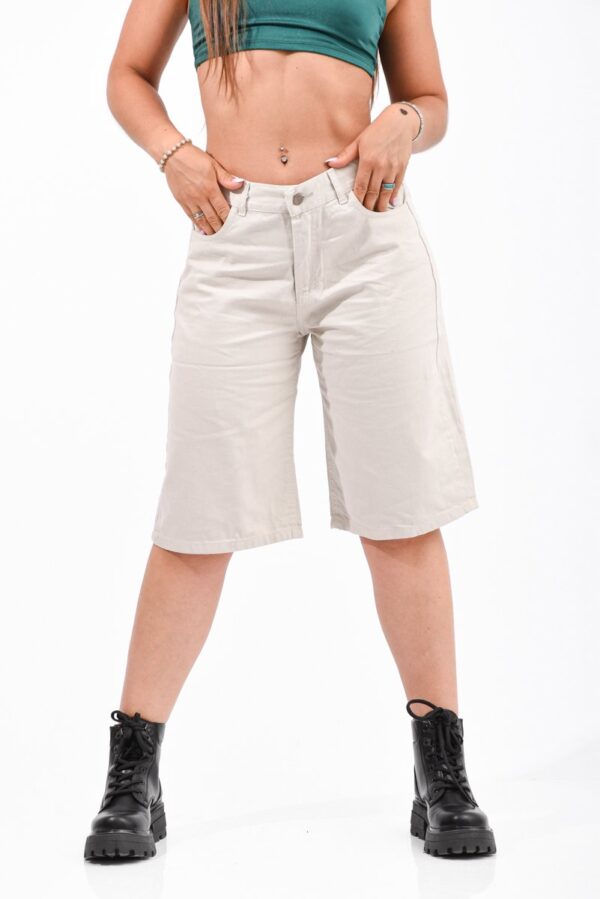 Bermuda Baggy Rígido Gris, foto 4