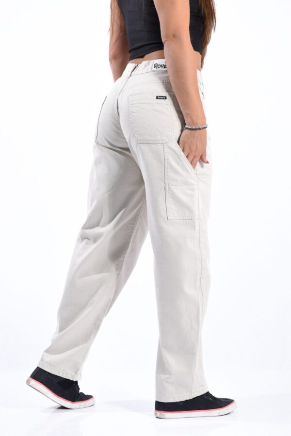 Baggy Carpintero Rígido Beige Con Cintura Reguladora, foto 3