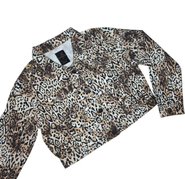 Campera Rígido Beige Animal Print