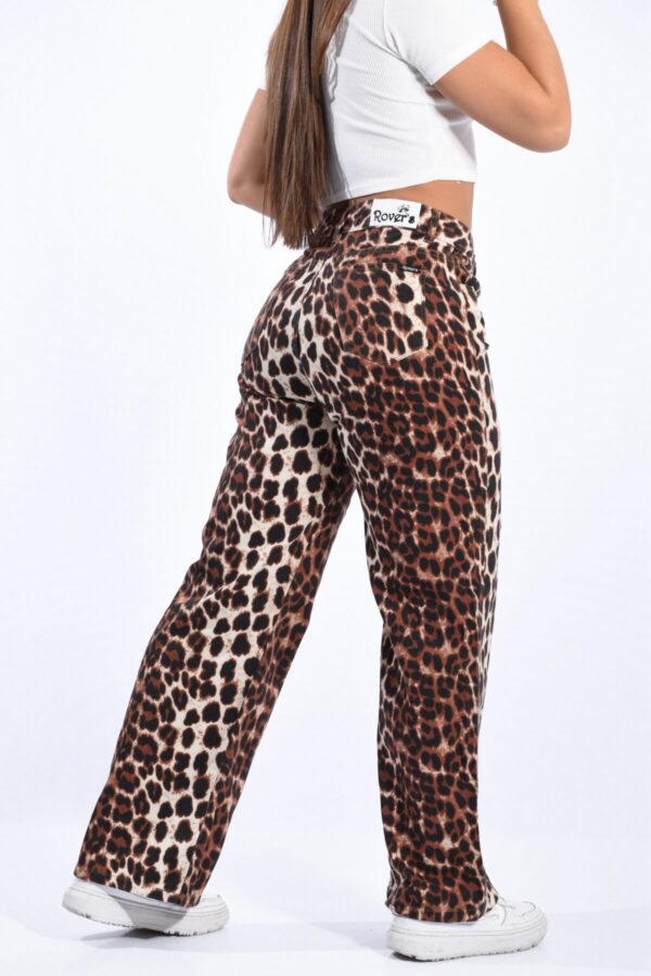 Wide Rígido Marrón Animal Print Leopardo Claro, foto 3