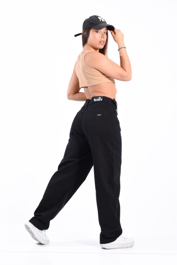 Baggy Rígido Negro Con Cintura Reguladora, foto 8
