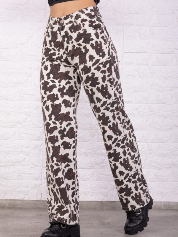 Wide Rígido Marrón Animal Print Vaquita