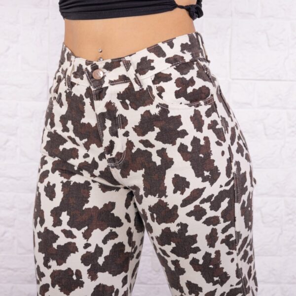 Wide Rígido Marrón Animal Print Vaquita, foto 6
