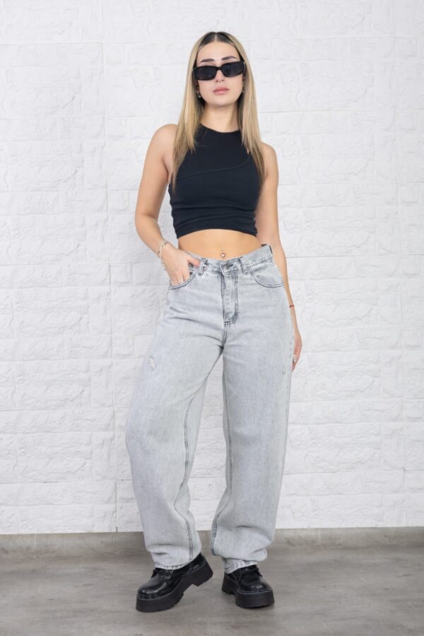 Baggy Rígido Grey Con Roturas, foto 7