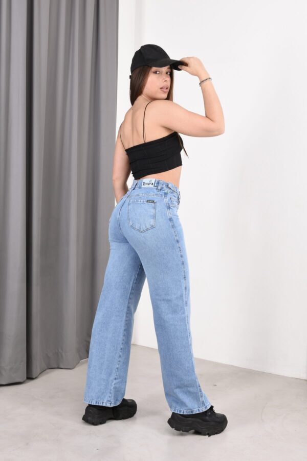Wide Rígido Celeste Con Cintura Reguladora, foto 7