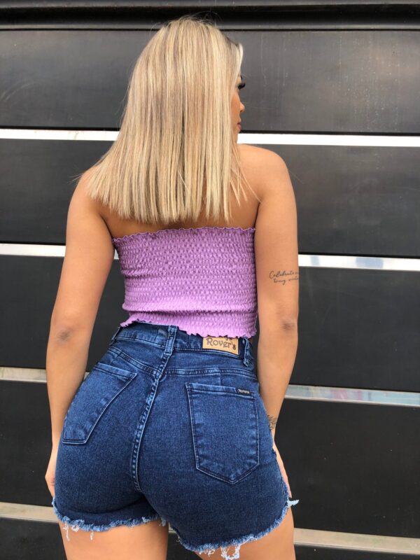 Short Elastizado Azul Con Botones Delanteros, foto 7