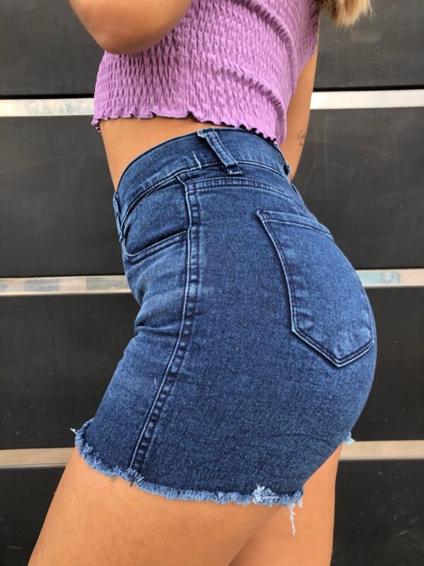 Short Elastizado Azul Con Botones Delanteros, foto 5