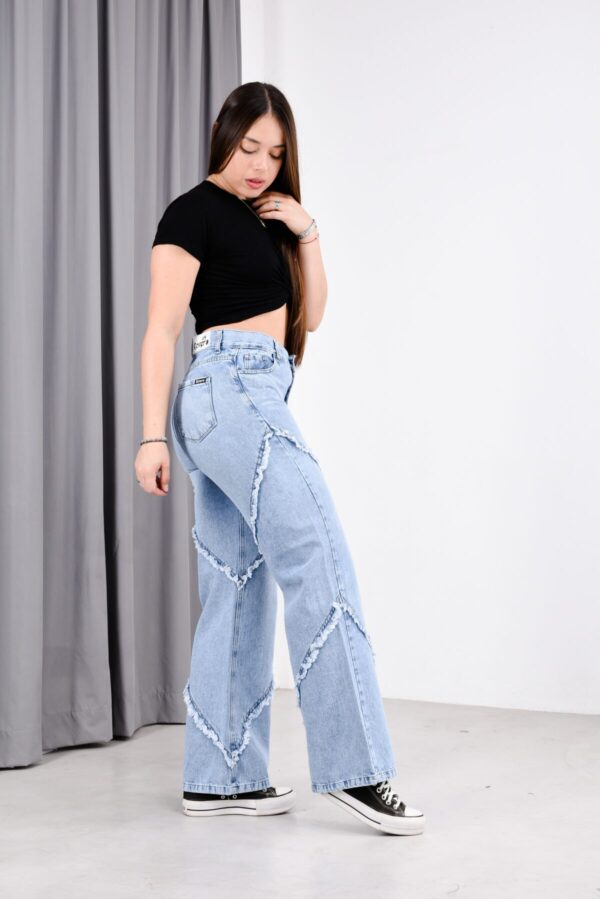 Wide Rígido Celeste Nevado Con Botas Deflecadas, foto 7