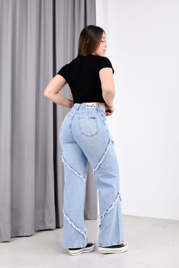Wide Rígido Celeste Nevado Con Botas Deflecadas, foto 8